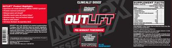 Nutrex Research #Clinical Edge Outlift Blue Raspberry - supplement