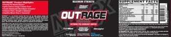 Nutrex Research Outrage Blue Raspberry - supplement