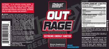 Nutrex Research Black Series Outrage Blue Raspberry - supplement