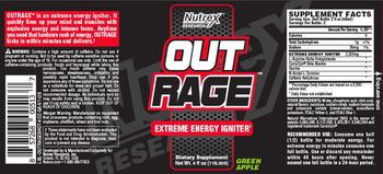 Nutrex Research Black Series Outrage Green Apple - supplement