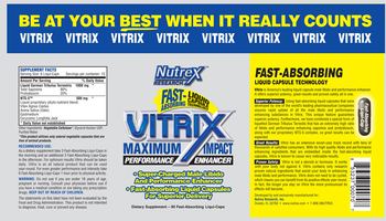 Nutrex Research Vitrix - supplement