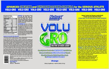 Nutrex Research Volu Gro Creatine Glucogen Loader Orange - supplement