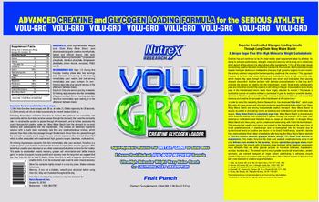 Nutrex Research Volu Gro Creatine Glycogen Loader Fruit Punch - supplement
