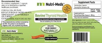 Nutri-Meds Bovine Thyroid Health - supplement