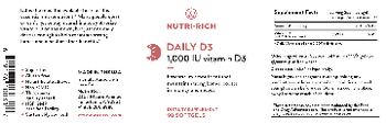 Nutri-RIch Daily D3 1,000 IU - supplement