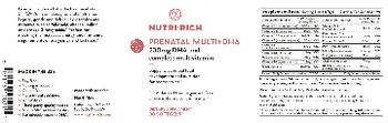 Nutri-RIch Prenatal Multi+DHA - supplement
