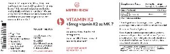 Nutri-RIch Vitamin K2 45 mcg - supplement