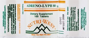 Nutri-West Adreno-Lyph 80 - supplement