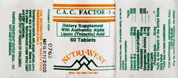 Nutri-West C.A.C. Factor - S - supplement