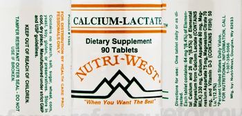 Nutri-West Calcium-Lactate - supplement