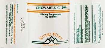 Nutri-West Chewable C- 500 - supplement