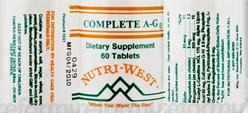 Nutri-West Complete A-G - supplement