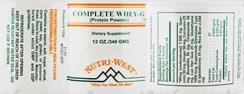 Nutri-West Complete Whey-G Protein Powder - supplement