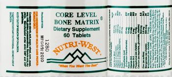 Nutri-West Core Level Bone Matrix - supplement