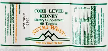 Nutri-West Core Level Kidney - supplement