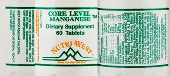 Nutri-West Core Level Manganese - supplement