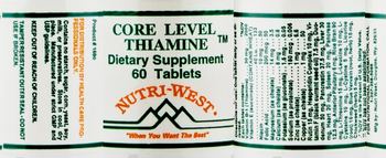 Nutri-West Core Level Thiamine - supplement