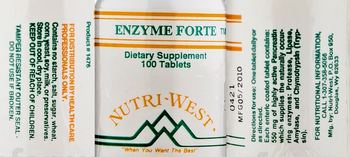 Nutri-West Enzyme Forte - supplement