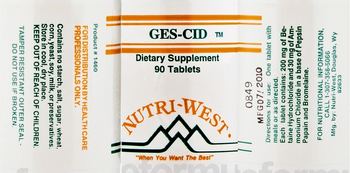 Nutri-West GES-CID - supplement
