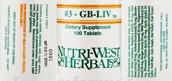 Nutri-West Herbals #3 - GB-LIV - supplement