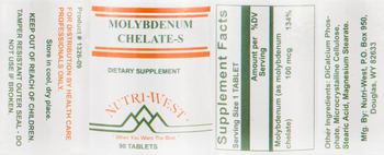 Nutri-West Molybdenum Chelate-S - supplement