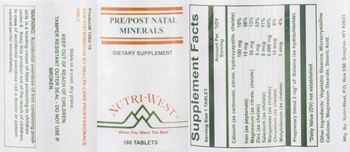 Nutri-West Pre/Post Natal Minerals - supplement