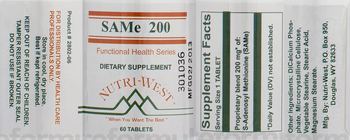 Nutri-West SAMe 200 - supplement