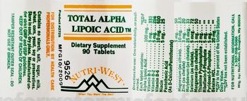 Nutri-West Total Alpha Lipoic Acid - supplement