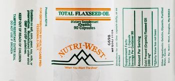 Nutri-West Total Flaxseed Oil - supplement