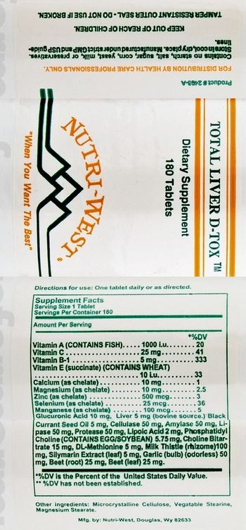 Nutri-West Total Liver D-Tox - supplement