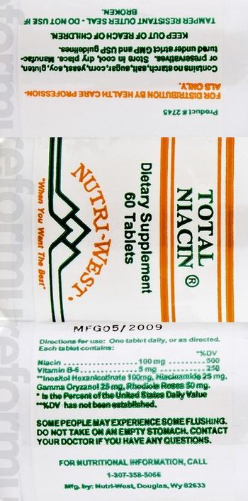 Nutri-West Total Niacin - supplement