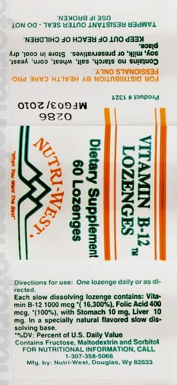 Nutri-West Vitamin B-12 Lozenges - supplement