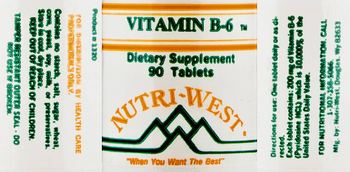 Nutri-West Vitamin B-6 - supplement