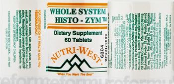 Nutri-West Whole System Histo-Zym - supplement