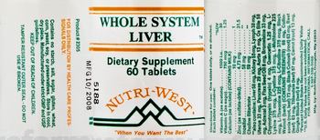 Nutri-West Whole System Liver - supplement