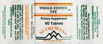 Nutri-West Whole System YST - supplement
