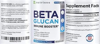 Nutriana Beta Glucan - supplement