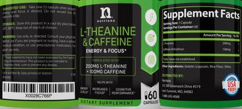 Nutriana L-Theanine & Caffeine - supplement