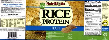 NutriBiotic Rice Protein Plain - 