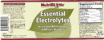 NutriBiotic Where Science Works Naturally Essential Electrolytes - supplement