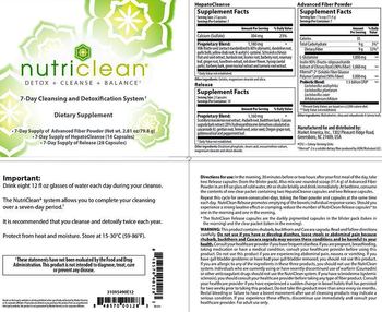 NutriClean 7-Day Cleansing and Detoxification System Advanced Fiber Powder - supplement