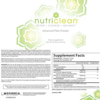 NutriClean Advanced Fiber Powder - supplement
