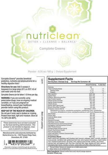 NutriClean Complete Greens - supplement