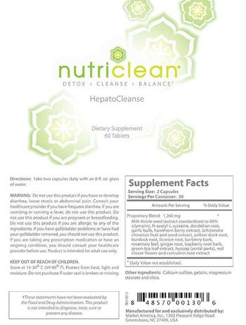 NutriClean HepatoCleanse - supplement