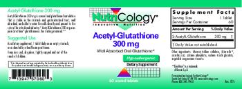 NutriCology Acetyl-Glutathione 300 mg - supplement