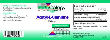NutriCology Acetyl-L-Carnitine 250 mg - supplement