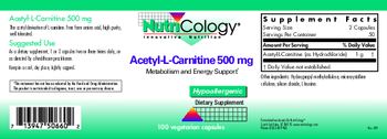 NutriCology Acetyl-L-Carnitine 500 mg - supplement