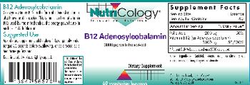 NutriCology B12 Adenosylcobalamin 3000 mcg with Folic Acid - supplement