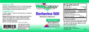 NutriCology Berberine 500 - supplement