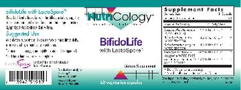 NutriCology BifidoLife with LactoSpore - supplement
